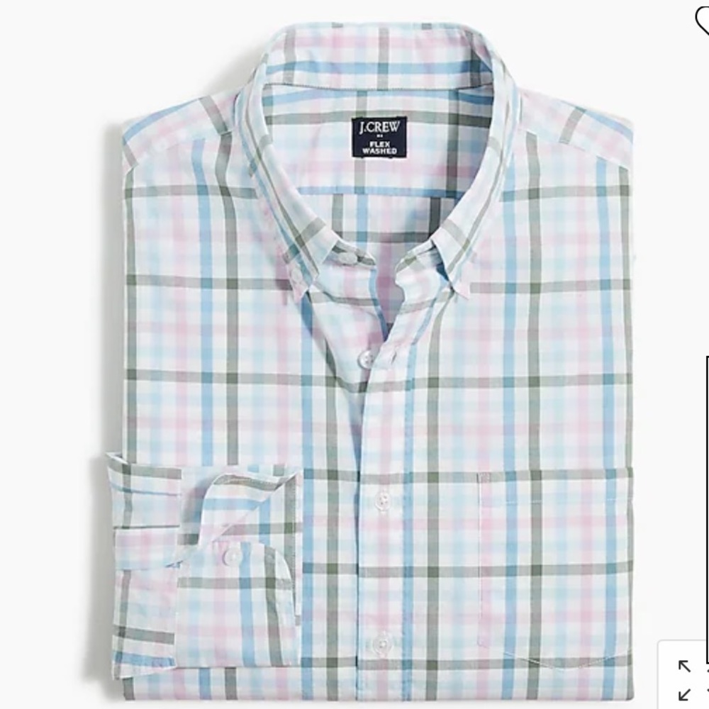 Amazing J. Crew Slim Untucked Roadmap Stretch Cut XXL Button Down Machine Wash!